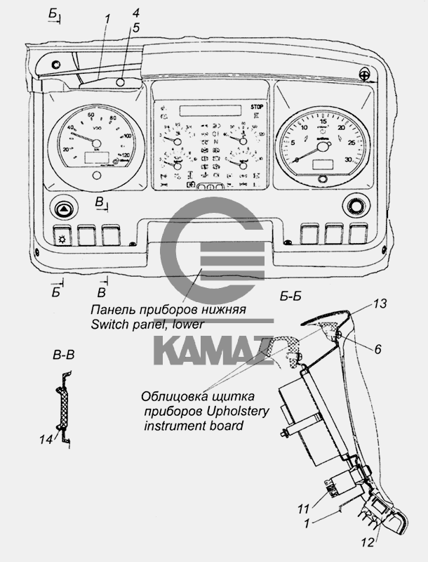 Щиток приборов камаз 6520